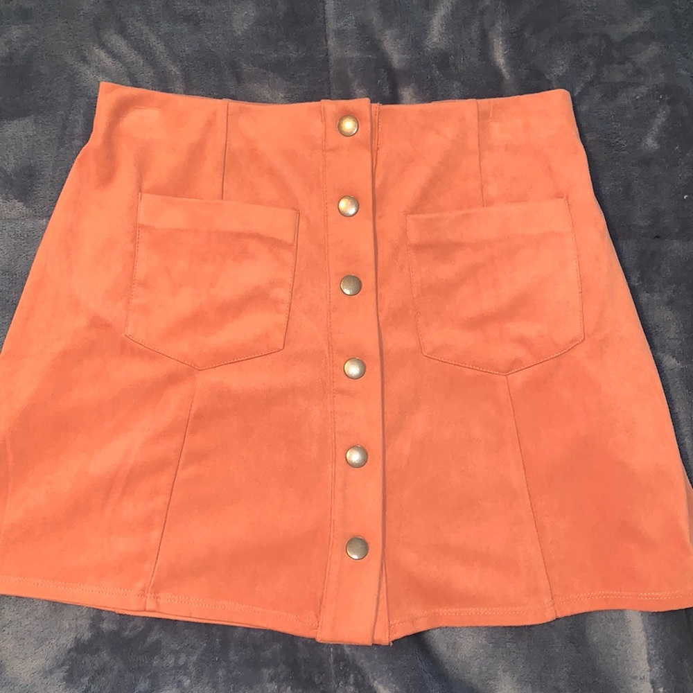 Velvet mini skirt